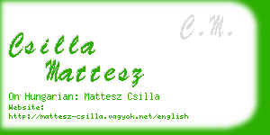 csilla mattesz business card